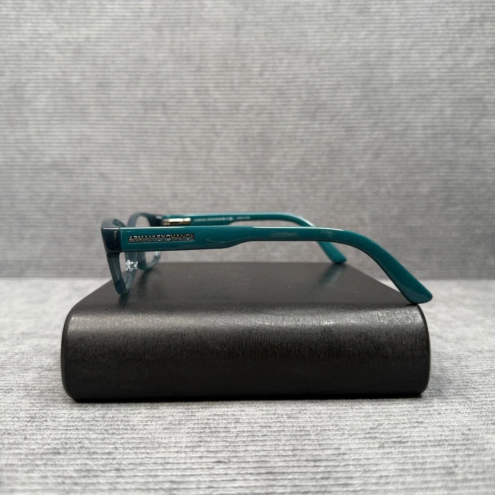 Armani Exchange AX 3017 8120 Teal Blue Rectangular Y2K Eyeglass Frames 52-16-135